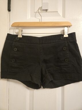 Talula Black Button-Front Shorts